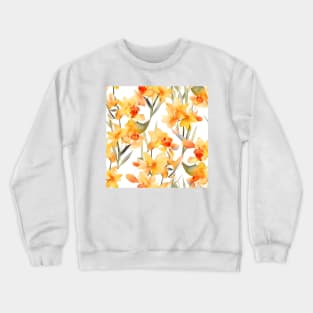 Watercolor Orchid Pattern 7 Crewneck Sweatshirt